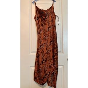 Fashion Nova printed slip dress.